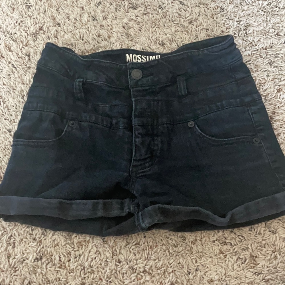 Black high waisted jean shorts